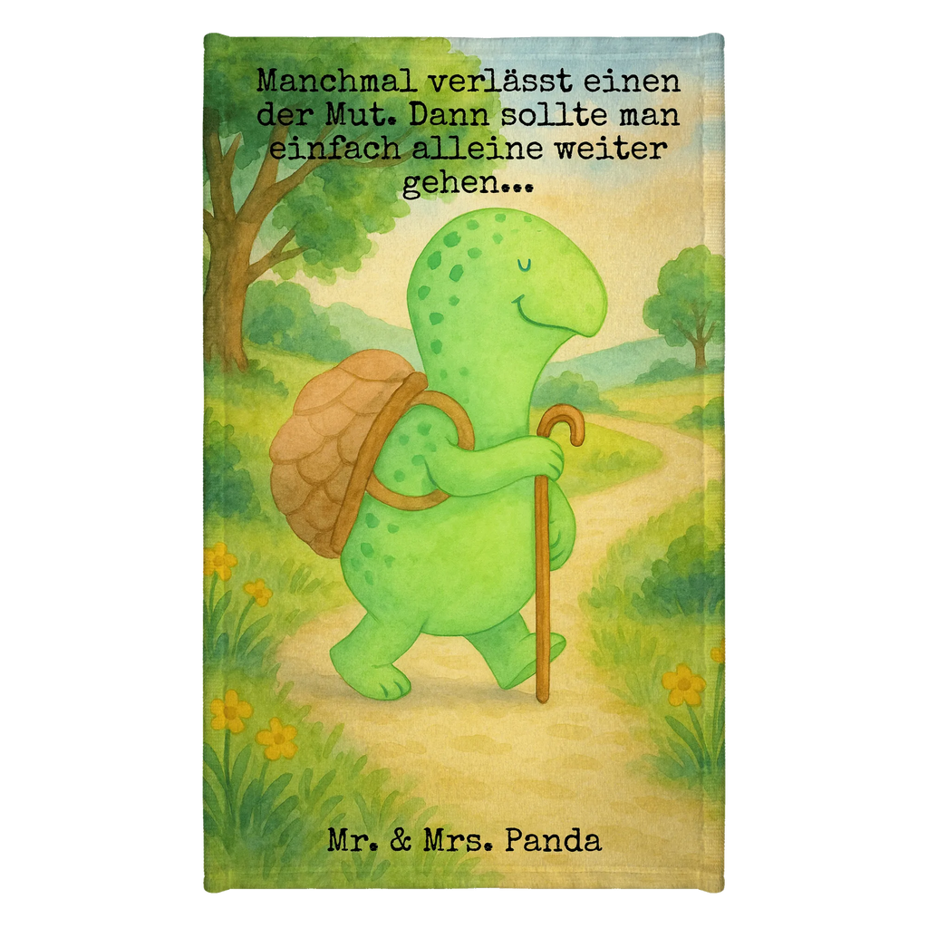 Ręcznik dla gości żółw Wędrowiec Design Gästetuch, Reisehandtuch, Sport Handtuch, Frottier, Kinder Handtuch, Schildkröte, Schildkröten, Motivation, Motivationsspruch, Motivationssprüche, Neuanfang