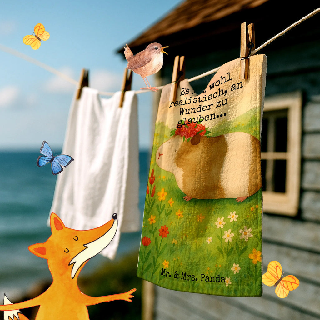 Guest towel Guinea pig wisdom Design Gästetuch, Reisehandtuch, Sport Handtuch, Frottier, Kinder Handtuch, Tiermotive, Gute Laune, lustige Sprüche, Tiere, Meerschweinchen, Meerie, Meeries, Wunder, Blumenkind, Realität, Spruch, Weisheit, Motivation, Wunderland