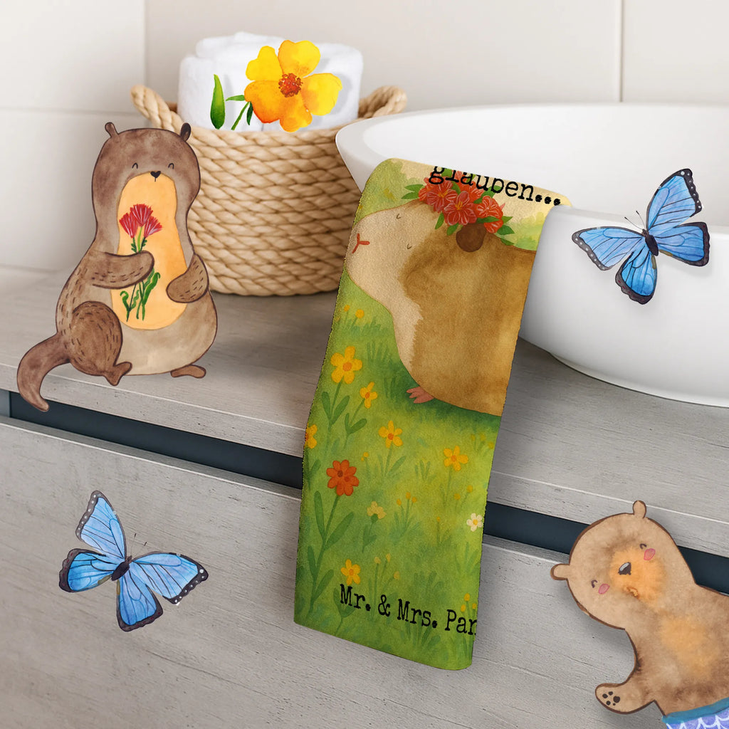 Guest towel Guinea pig wisdom Design Gästetuch, Reisehandtuch, Sport Handtuch, Frottier, Kinder Handtuch, Tiermotive, Gute Laune, lustige Sprüche, Tiere, Meerschweinchen, Meerie, Meeries, Wunder, Blumenkind, Realität, Spruch, Weisheit, Motivation, Wunderland