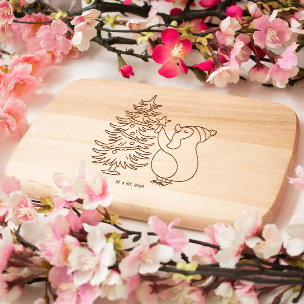 Schneidebrett Pinguin Weihnachtsbaum Schneidebrett Holz, Küchenbrett, Schneidebrett, Holzbrett, Frühstücksbrett, Frühstücksbrettchen, Winter, Weihnachten, Weihnachtsdeko, Nikolaus, Advent, Heiligabend, Wintermotiv, Pinguin