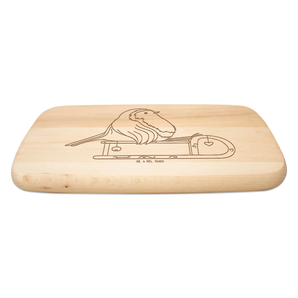Holzbrett Rotkehlchen Schlitten Küchenbrett, Holzbrett, Schneidebrett, Frühstücksbrettchen, Schneidebrett Holz, Frühstücksbrett, Winter, Weihnachten, Weihnachtsdeko, Nikolaus, Advent, Heiligabend, Wintermotiv, Vogel, Schlitten