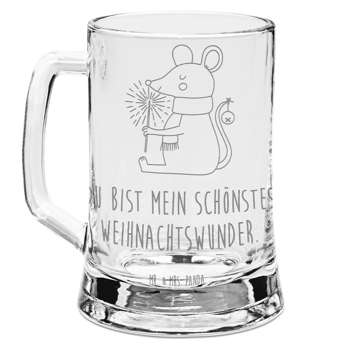 Engraved Beer Mug Mouse Christmas Christmas time, snow, merry christmas, christmas greeting, christmas miracle, christmas motive, mouse