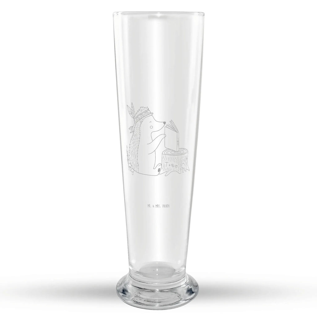 Weizenglas Igel Federschmuck Vatertag, Weizenbierglas, Weizen Glas, Weizenglas, Weizenbier Glas, Waldtiere, Tiere, Abenteuer, Camping, Indianer, Igel, Lagerfeuer