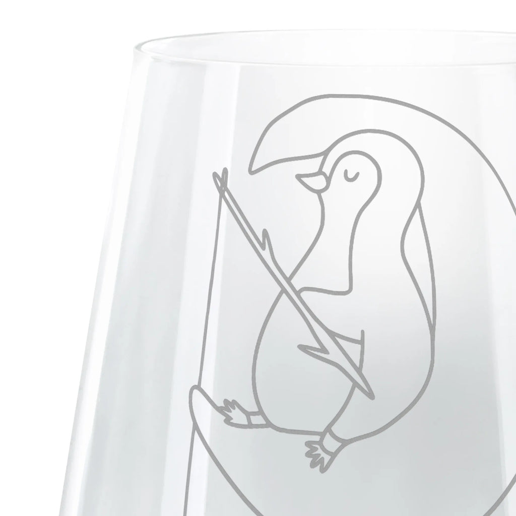 Grawerowany lampion pingwin księżyc Pinguin