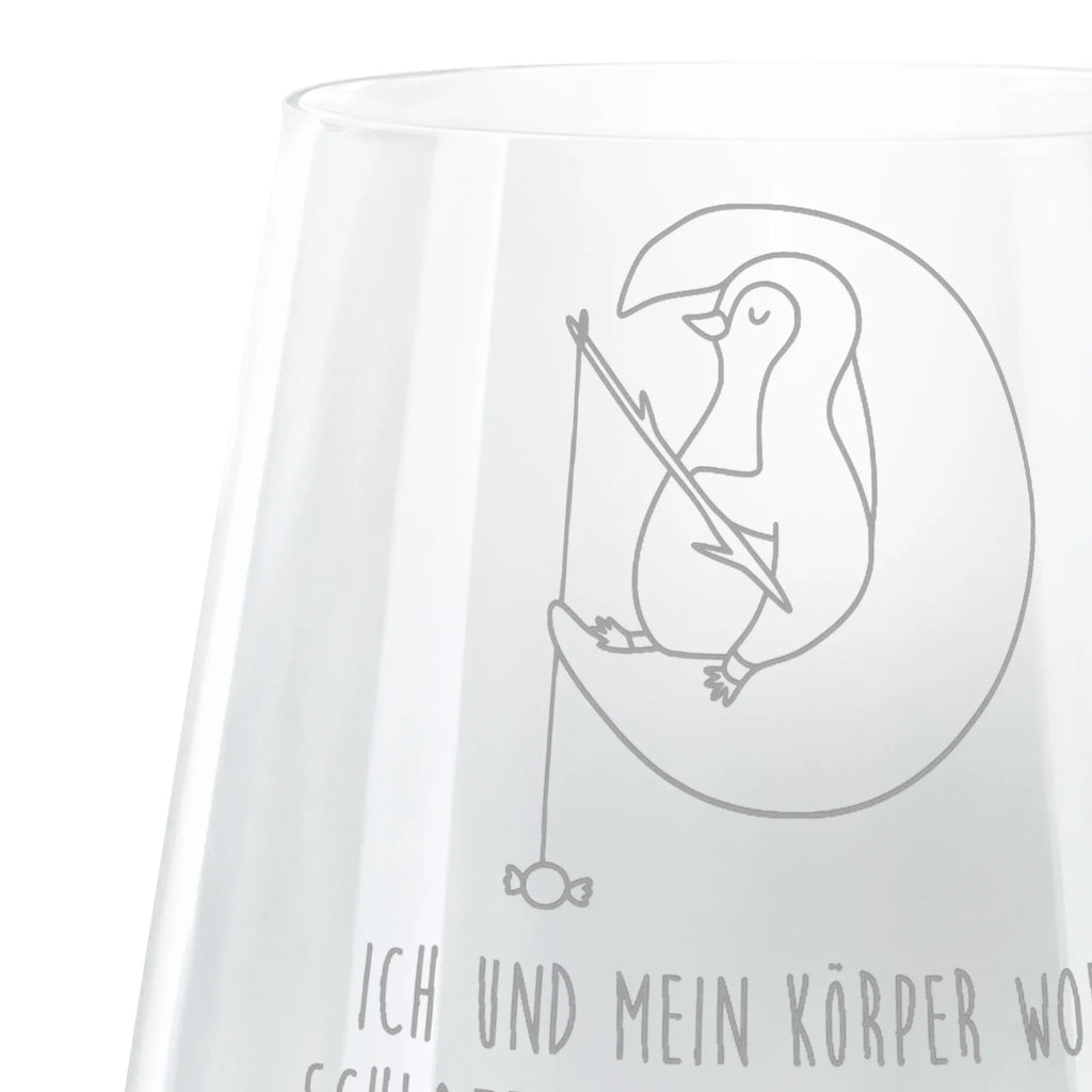 Grawerowany lampion pingwin księżyc Pinguin