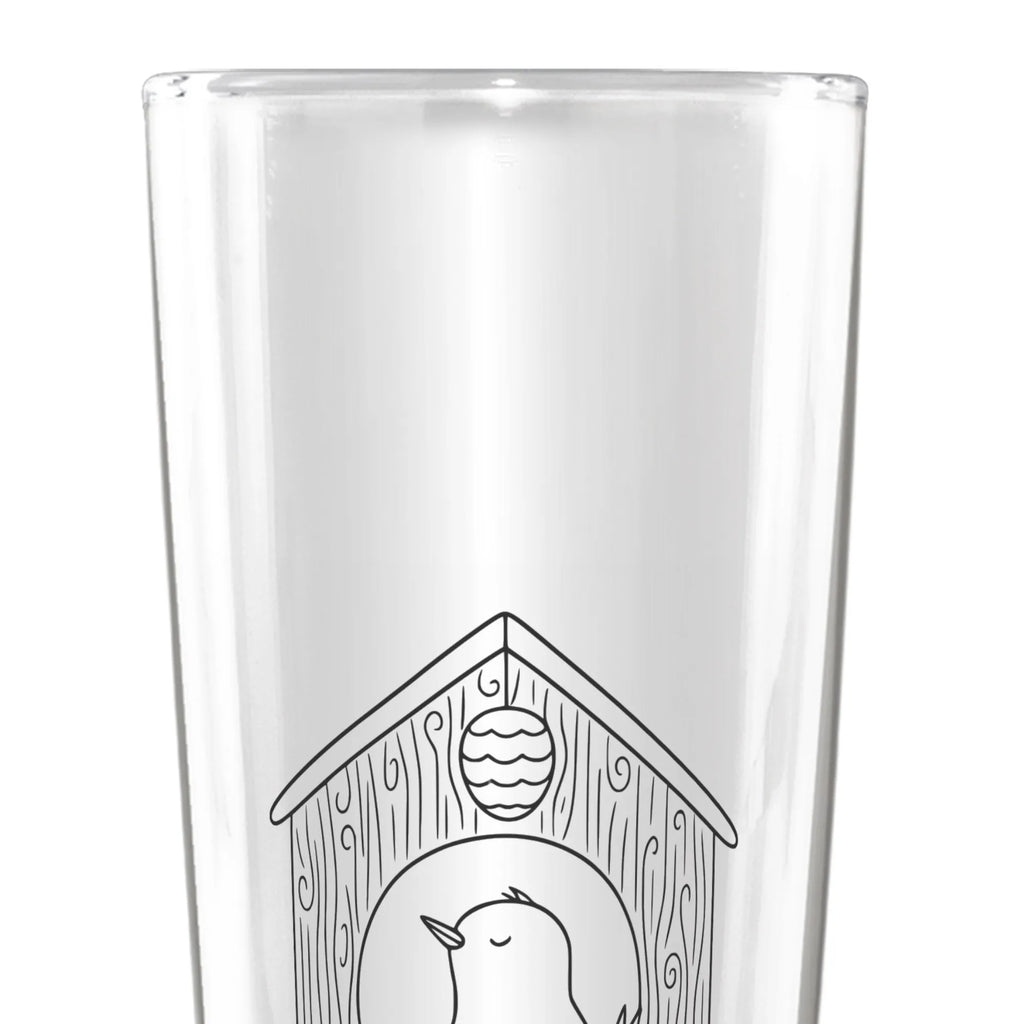 Personalized Beer Glass Bird House small animals, cute, funny, cute animal motives, hand drawn, small world, funny sayings, good mood, happy, gifts, gift ideas, special gifts, animal lover, card, Bird, castle, birds, nest, apartment, birdhouse, home sweet home, favorite place, house, family, home, our house
