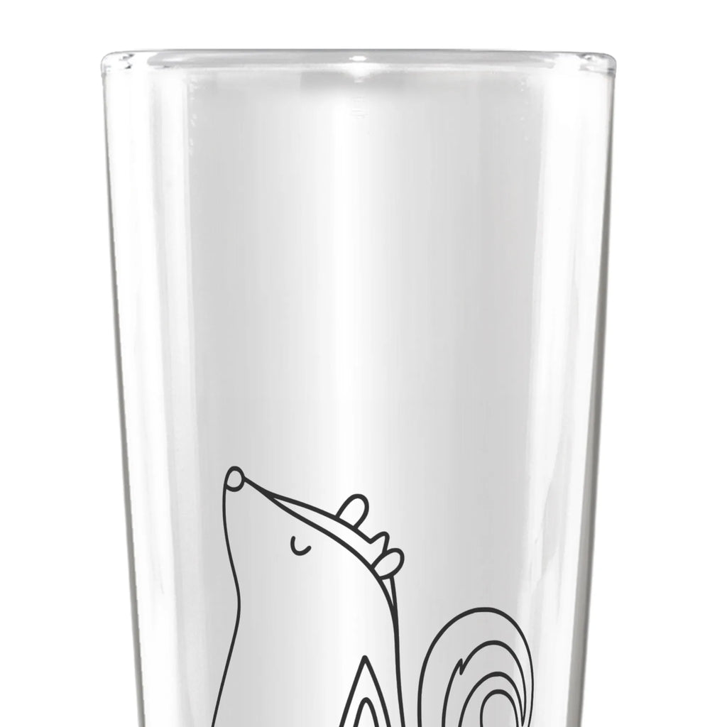 Personalized Beer Glass skunk Sit Skunk, law, slogan, stinky, predator, know-it-all, skunk, office, stinker, wild animal