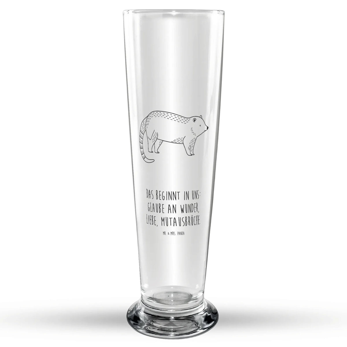 Beer glass Coati Glasbecher, Glasbierglas, Bierglas, Trinkglas, Bierbecher, Bier Glas, Lustige Sprüche, Tiere, Tiermotive, Gute Laune, Rüsselbär, Nasenbären, Bär, Nasenbär