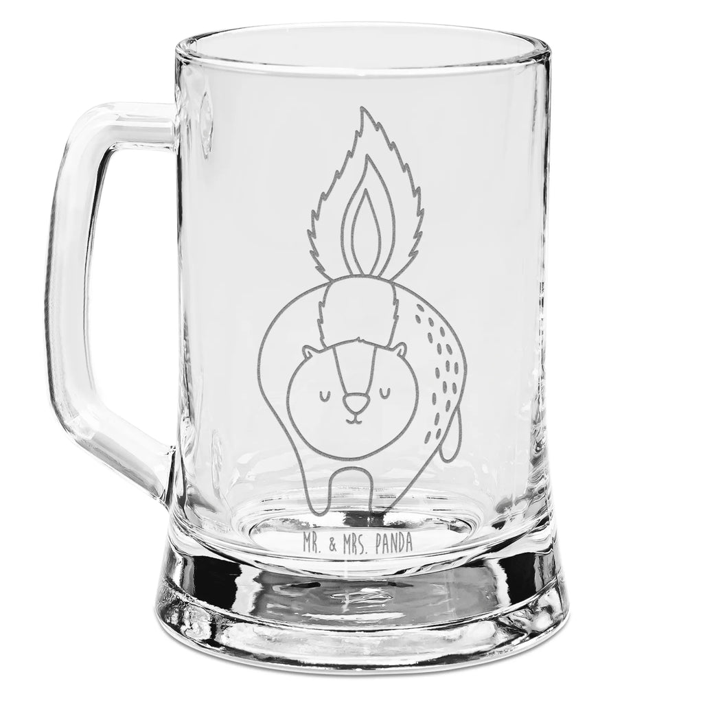 Engraved Beer Mug skunk attack Skunk, wild animal, stinky, predator, skunk, stinker, angry, threatening