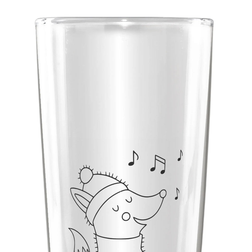 Spersonalizowany kufel do piwa lis Śpiewak Zima, Boże Narodzenie, dekoracje świąteczne, Mikołaj, Adwent, Wigilia, zimowy motyw