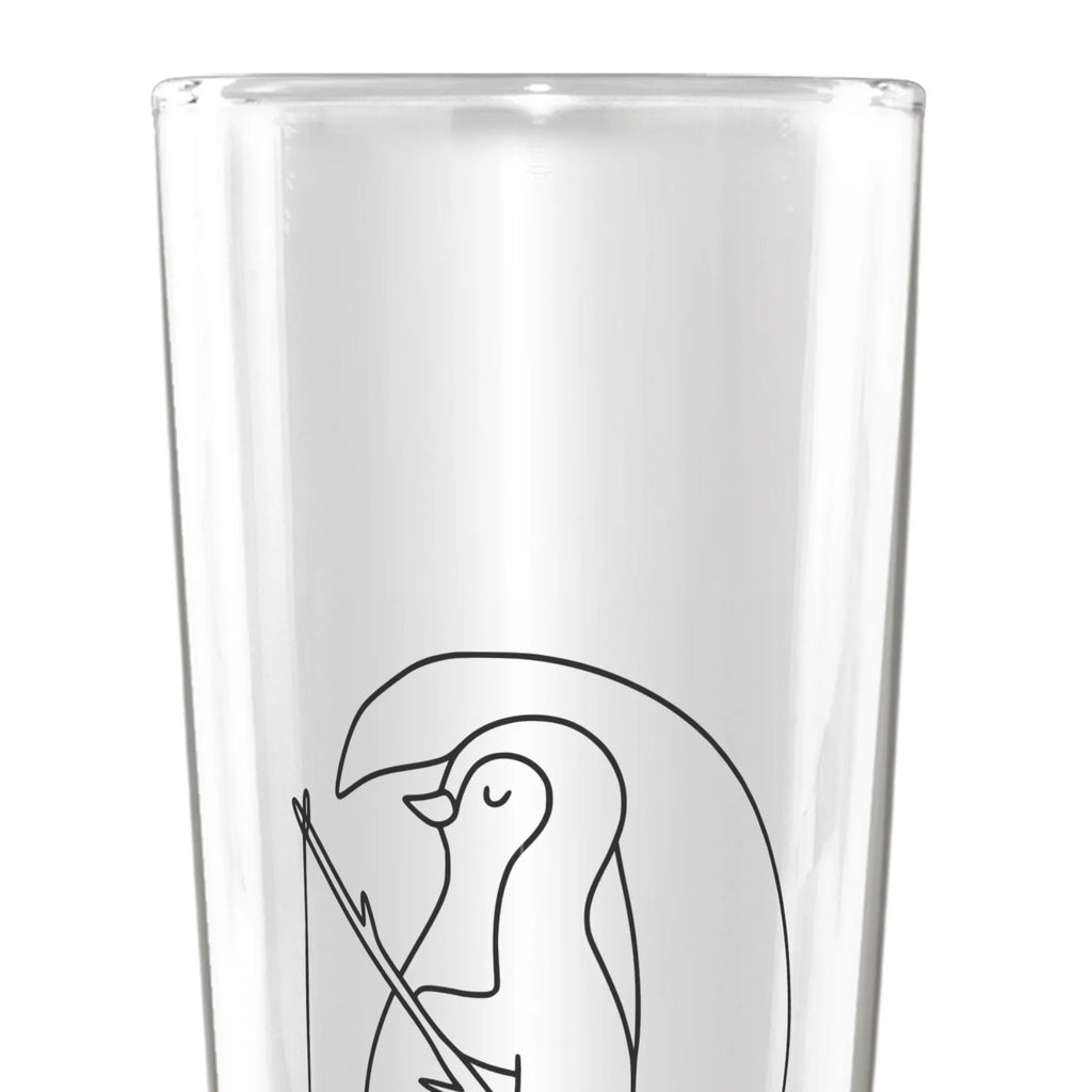 Personalisiertes Bierglas Pinguin Mond