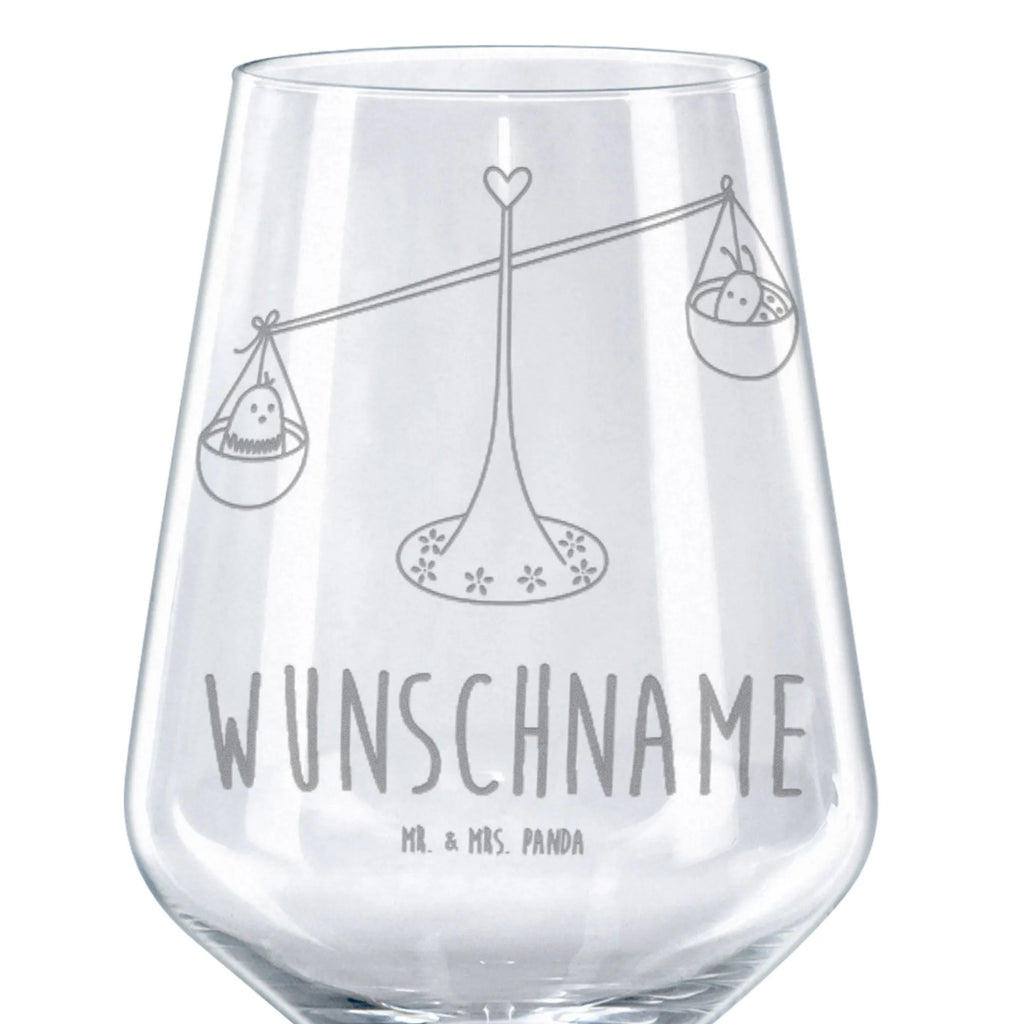 Personalizowany kieliszek do czerwonego wina Znak zodiaku waga Znak zodiaku, gwiazdozbiór, horoskop, astrologia, ascendent