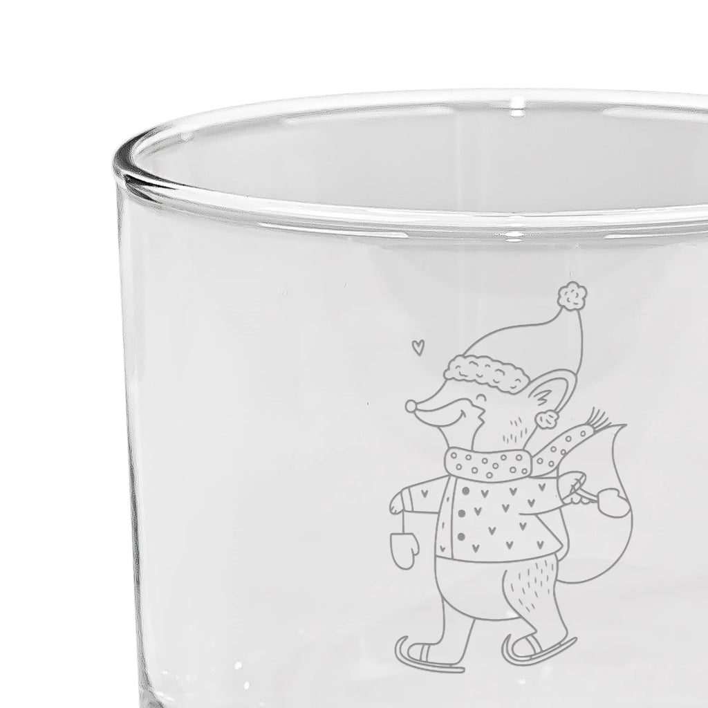 Personalizowana szklanka do ginu lis łyżwy Zima, Boże Narodzenie, dekoracje świąteczne, Mikołaj, Adwent, Wigilia, zimowy motyw