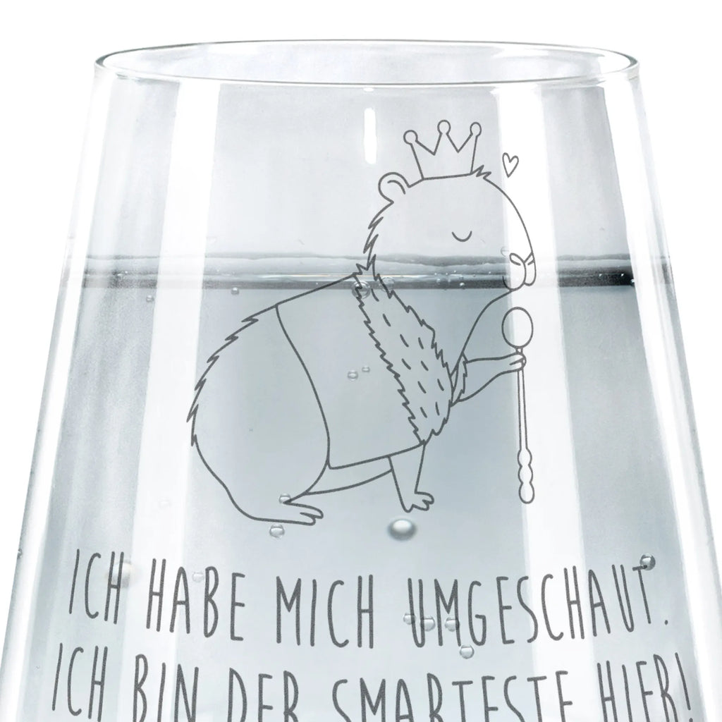 Drinking glass Capybara King small animals, cute, funny, cute animal motives, hand drawn, small world, funny sayings, good mood, happy, gifts, gift ideas, special gifts, animal lover, card