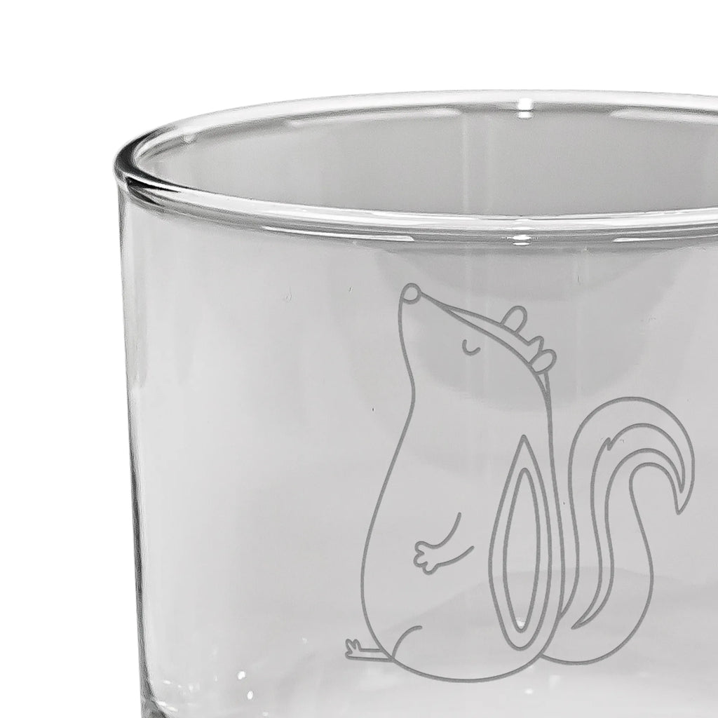 Personalized Whiskey Glass skunk Sit Skunk, law, skunk, stinker, stinky, office, predator, wild animal, know-it-all, slogan