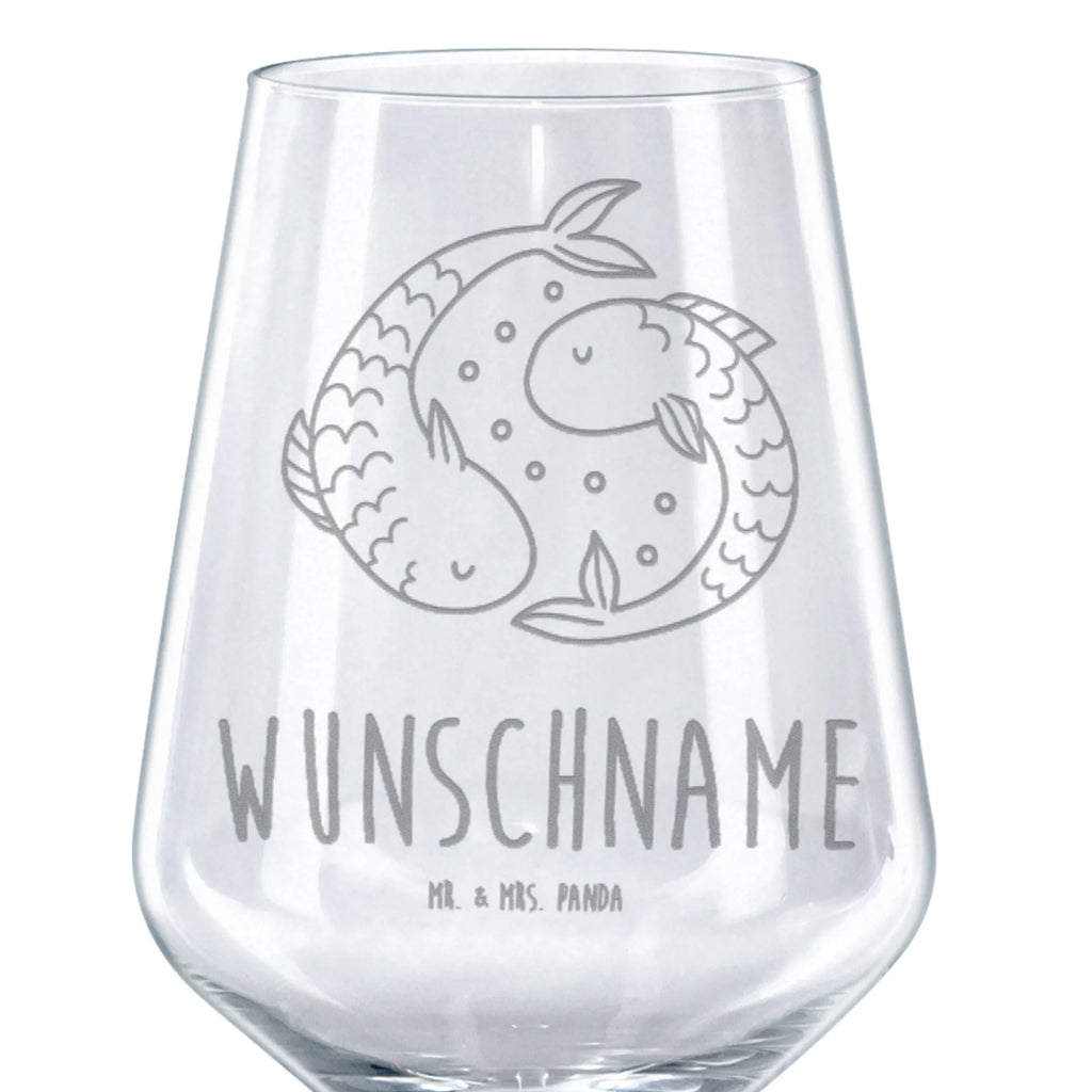 Personalizowany kieliszek do czerwonego wina znak zodiaku Ryby Znak zodiaku, gwiazdozbiór, horoskop, astrologia, ascendent