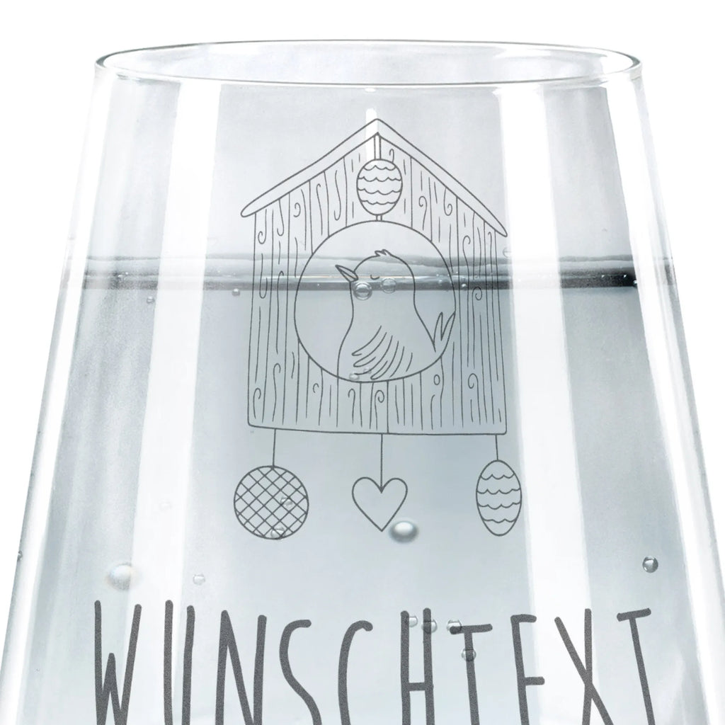 Personalized Drinking Glass birdhouse Home small animals, cute, funny, cute animal motives, hand drawn, small world, funny sayings, good mood, happy, gifts, gift ideas, special gifts, animal lover, card, moving in, moving gift, bird, gift, moving out, birdhouse, house building, house, home sweet home