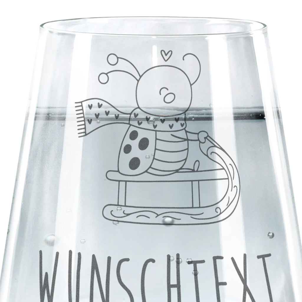Personalized Drinking Glass Smörle sledding Winter, Christmas, Christmas time, snow