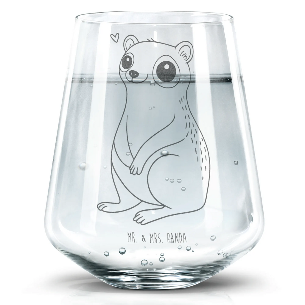 Drinking glass Slow loris Happy small animals, cute, funny, cute animal motives, hand drawn, small world, funny sayings, good mood, happy, gifts, gift ideas, special gifts, animal lover, card