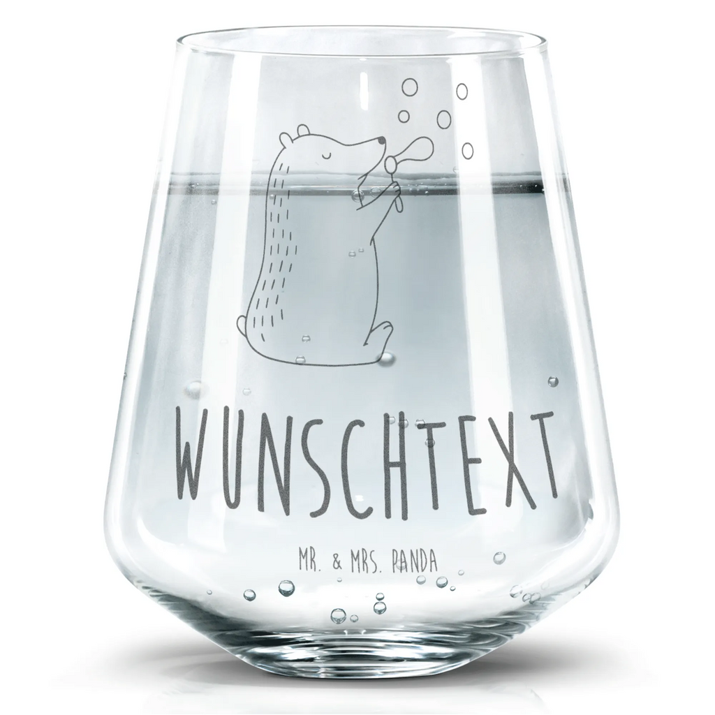 Personalized Drinking Glass bear soap bubbles bear, teddy, teddy bear, cuddly toy, Soap Bubbles Bear Funny Being Happy Sad Happy