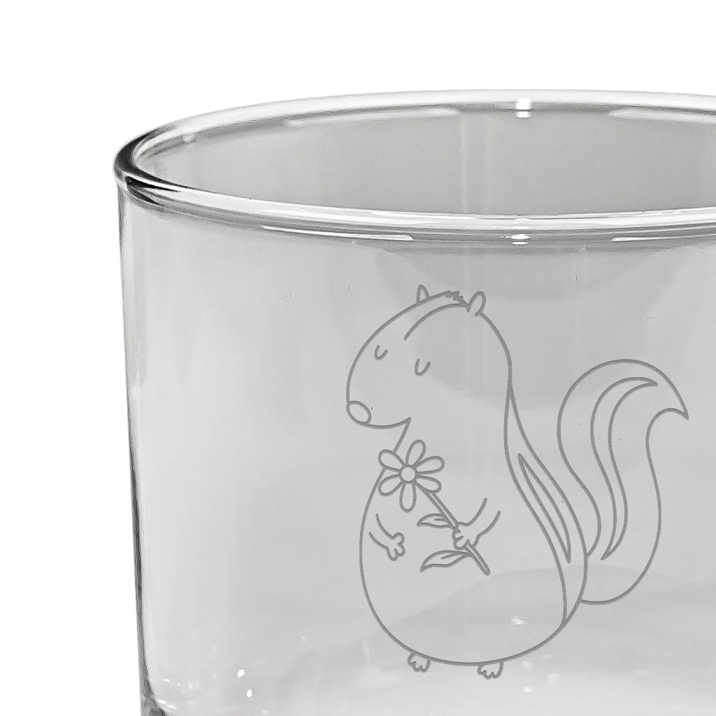 Personalized Whiskey Glass skunk flower Skunk, daydreamer, skunk, wild animal, dreamy, predator, stinker, stink, dreams
