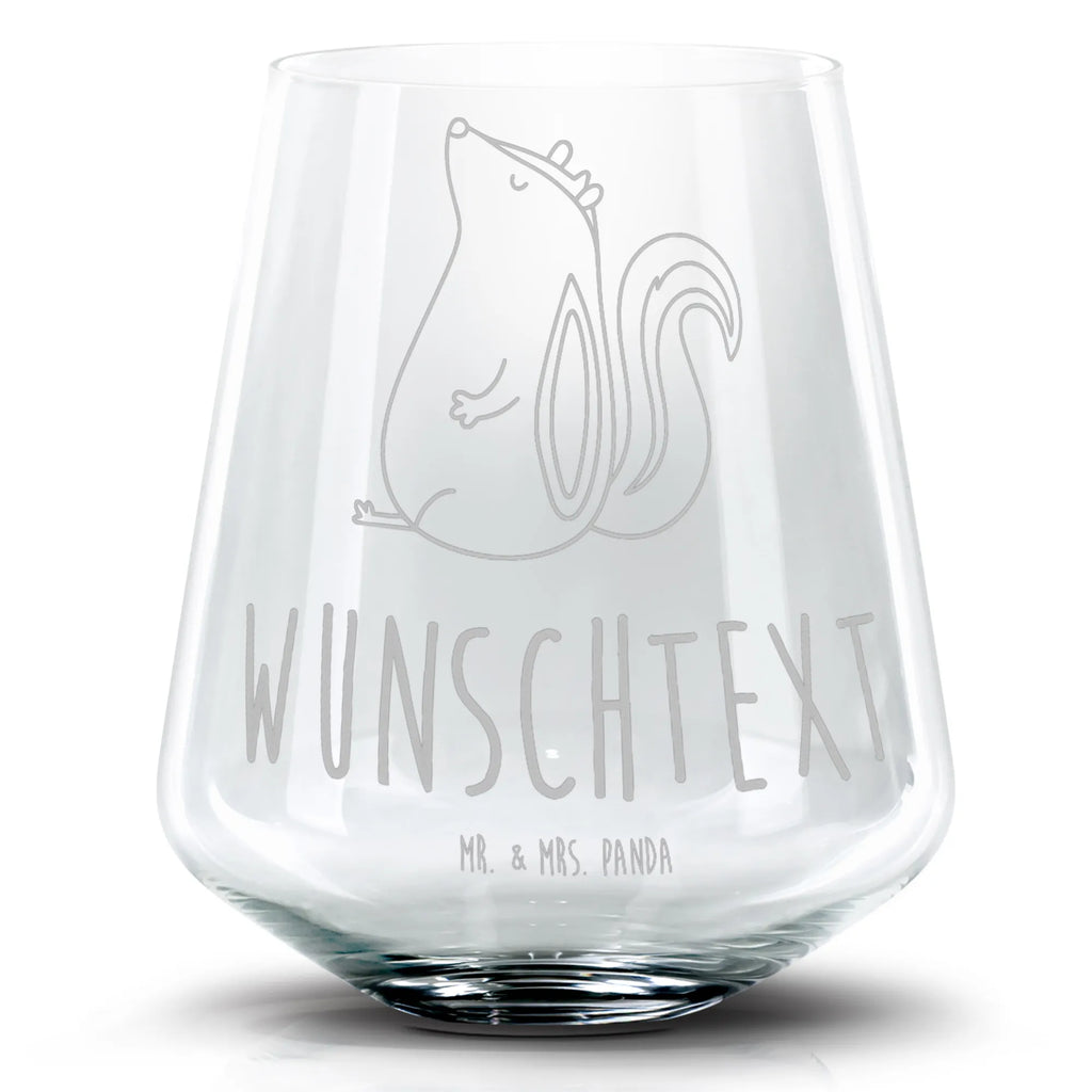 Personalized Cocktail Glass skunk Sit Skunk, wild animal, skunk, predator, know-it-all, stinky, stinker, law, office, slogan