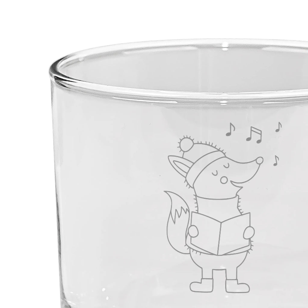 Personalizowana szklanka do ginu lis Śpiewak Zima, Boże Narodzenie, dekoracje świąteczne, Mikołaj, Adwent, Wigilia, zimowy motyw