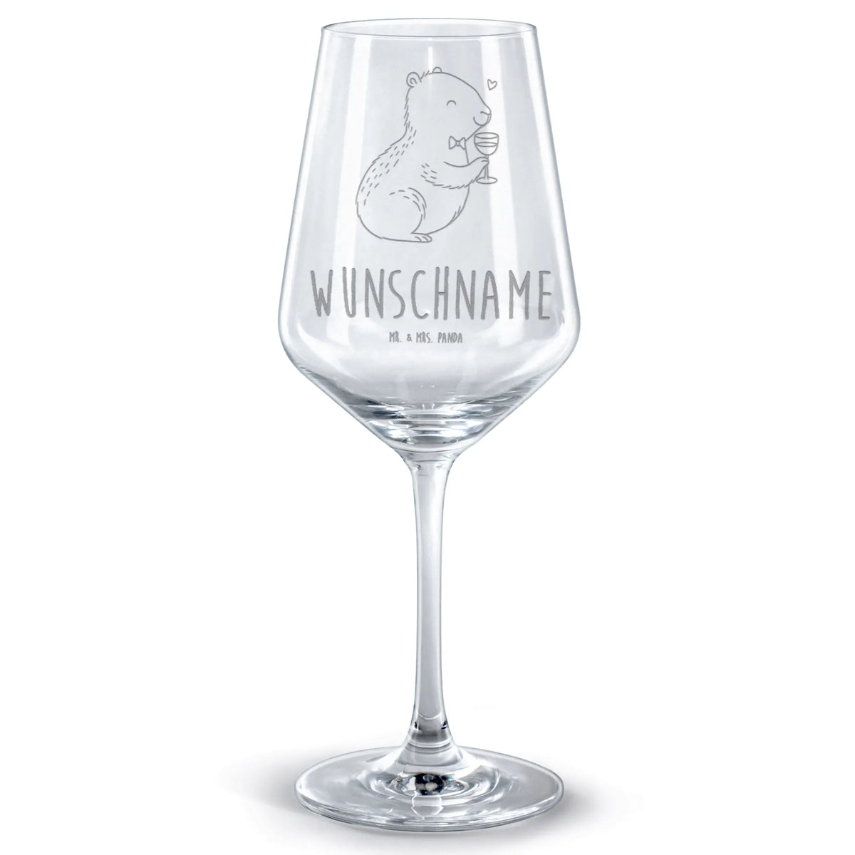 Personalized Red Wine Glass Capybara wine small animals, cute, funny, cute animal motives, hand drawn, small world, funny sayings, good mood, happy, gifts, gift ideas, special gifts, animal lover, card