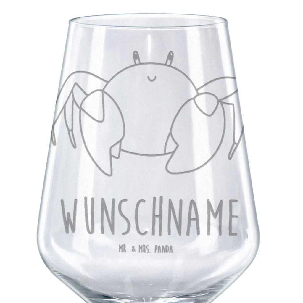 Personalizowany kieliszek do czerwonego wina znak zodiaku krab Znak zodiaku, gwiazdozbiór, horoskop, astrologia, ascendent