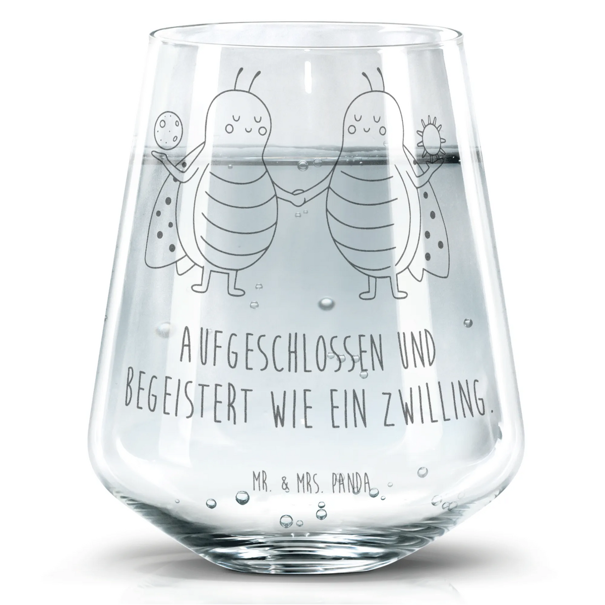 Drinking glass Star sign twin constellations, birthdays, astrology, zodiac, date of birth, month of birth, twin sister, twin brother, gift june, twins, twin gift, twin zodiac sign, gift may, lucky beetle, birthday may, ladybird