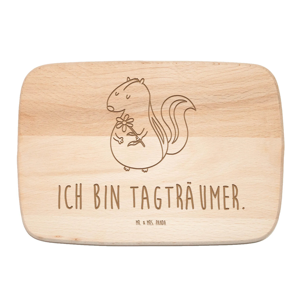 Küchenbrett Stinktier Blume Frühstücksbrett, Schneidebrett Holz, Frühstücksbrettchen, Küchenbrett, Holzbrett, Schneidebrett, Stinktier, Skunk, Dreams, Stinker, Tagträumer, verträumt, Träume, Stinki, Wildtier, Raubtier