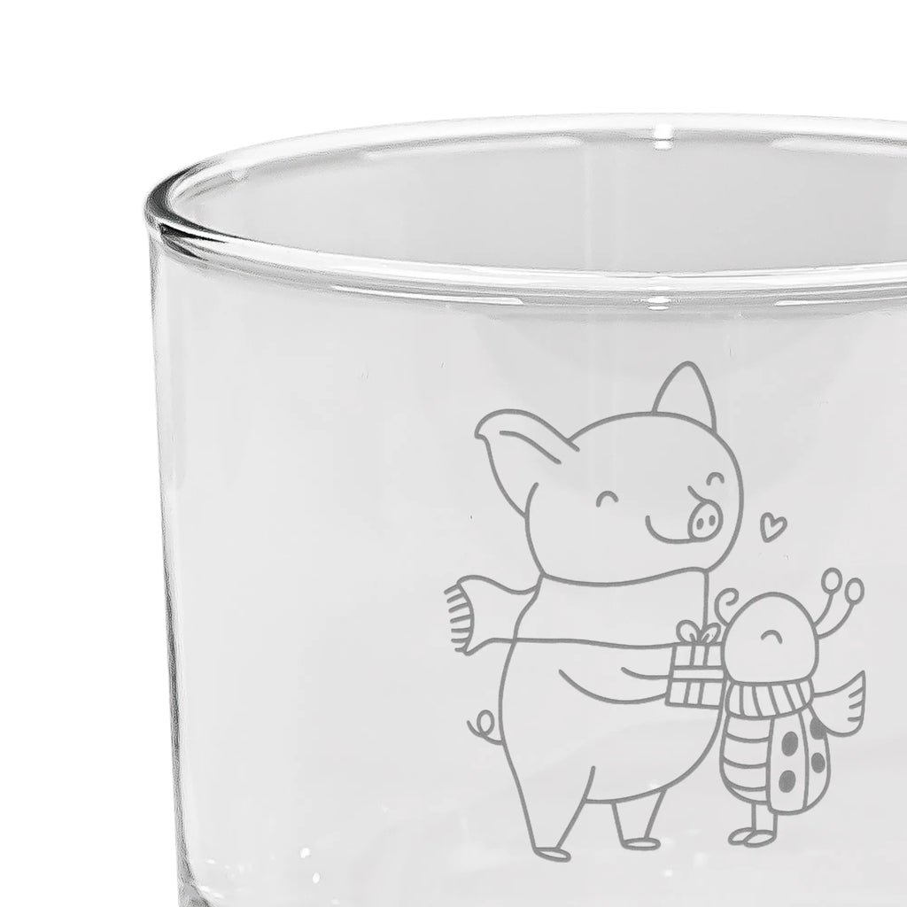 Personalizowana szklanka do ginu Rozgrzana Świnka Smörle Zima, Boże Narodzenie, dekoracje świąteczne, Mikołaj, Adwent, Wigilia, zimowy motyw