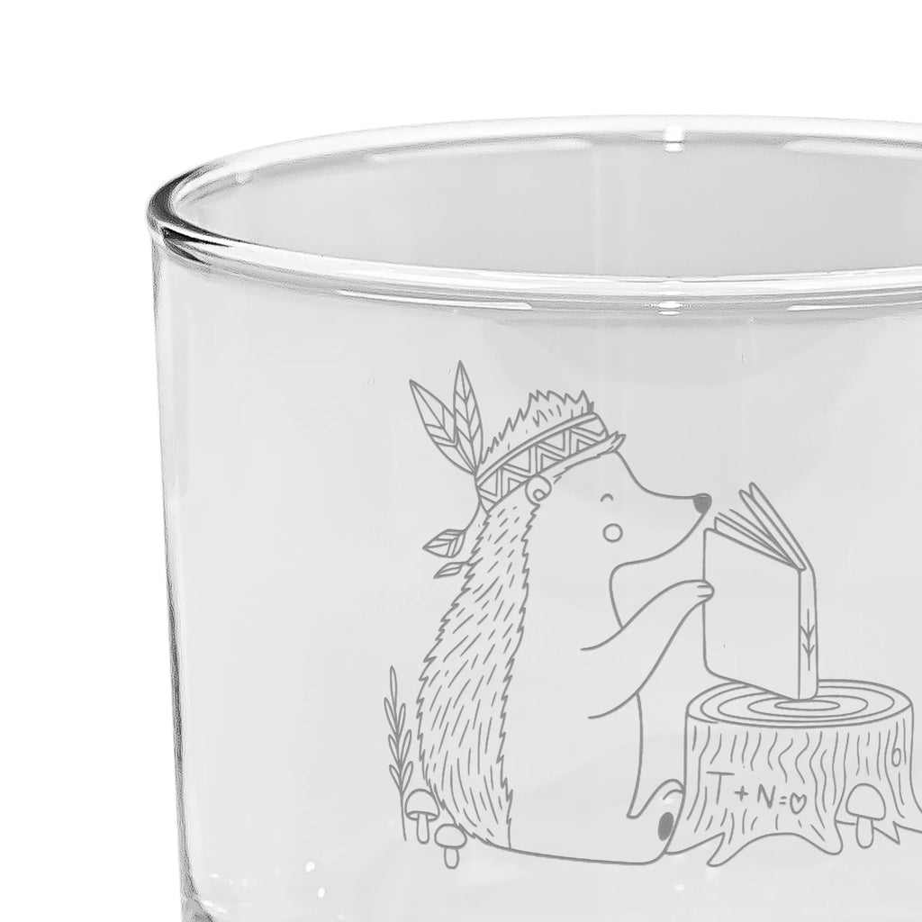 Personalized Gin Glass Hedgehog feather headdress Forest animals, Camping, Campfire, Adventure, Hedgehogs, Indians