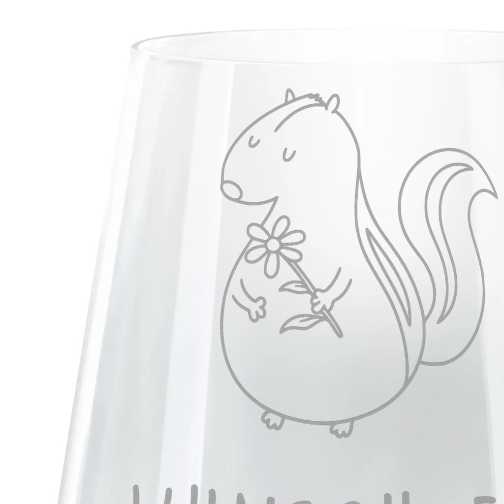 Spersonalizowany grawerowany świecznik skunks kwiat Stinktier, Skunk