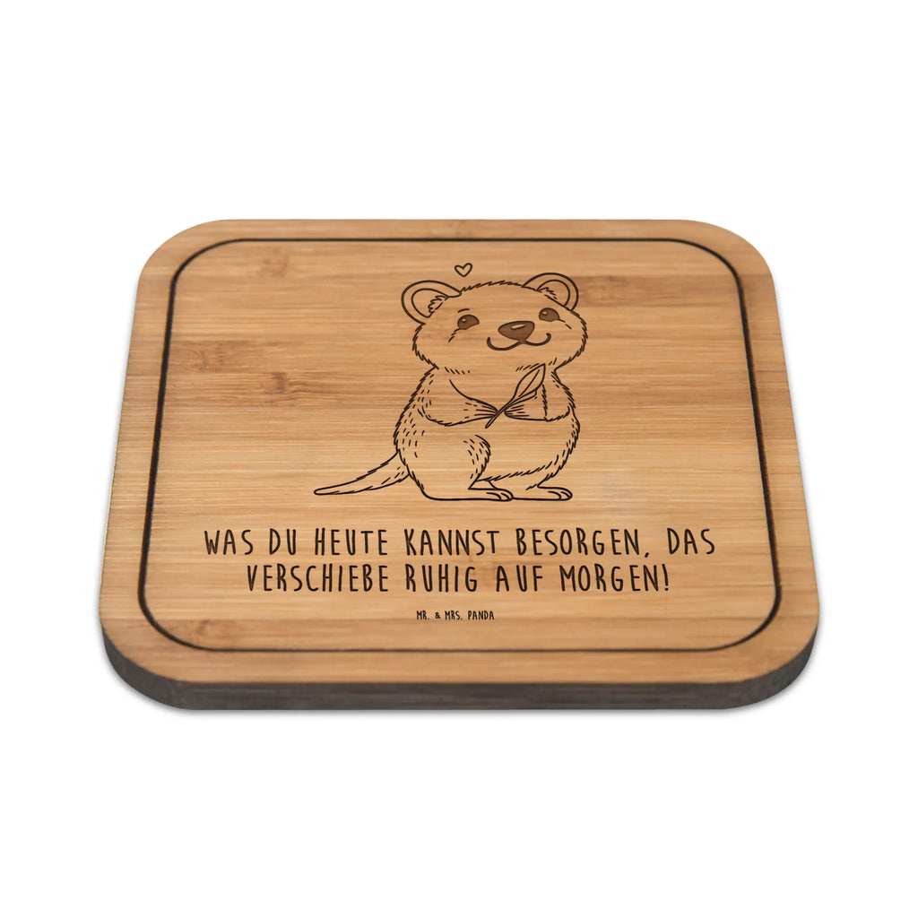 Square coaster Quokka Happy wood, giveaways, glass, glasses, gifts, square, glass coasters, presents, coasters, set, gift, party, breakfast, small animals, cute, funny, cute animal motives, hand drawn, small world, funny sayings, good mood, happy, gift ideas, special gifts, animal lover, card