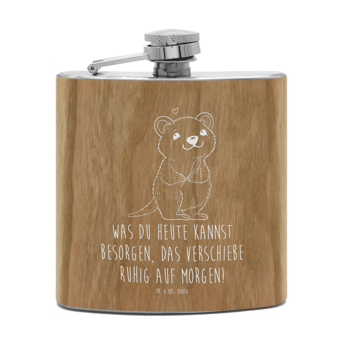 Hipflask Quokka Happy card, gift ideas, gifts, small animals, cute, cute animal motives, hand drawn, funny sayings, good mood, special gifts, animal lover