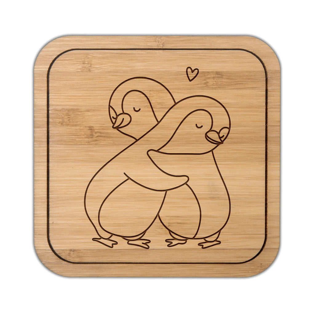 Square coaster penguins Cuddle glass coasters, wood, square, glass, presents, breakfast, gifts, giveaways, coasters, set, party, gift, glasses, Love, Loving, Two, Together, Marriage, Engagement, Proposal of marriage, Love gift, gift for her, gift for him, anniversary gift, Valentine&#39;s Day Gift for Women Love Gift Anniversary Wedding Anniversary Party Favor Gift for Girlfriend Gift for Partner Boyfriend Gift Token of Love for Men for Husband