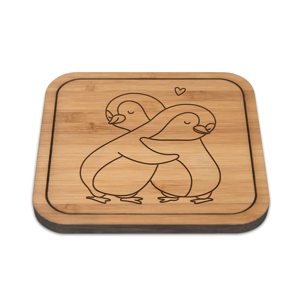 Square coaster penguins Cuddle glass coasters, wood, square, glass, presents, breakfast, gifts, giveaways, coasters, set, party, gift, glasses, Love, Loving, Two, Together, Marriage, Engagement, Proposal of marriage, Love gift, gift for her, gift for him, anniversary gift, Valentine&#39;s Day Gift for Women Love Gift Anniversary Wedding Anniversary Party Favor Gift for Girlfriend Gift for Partner Boyfriend Gift Token of Love for Men for Husband