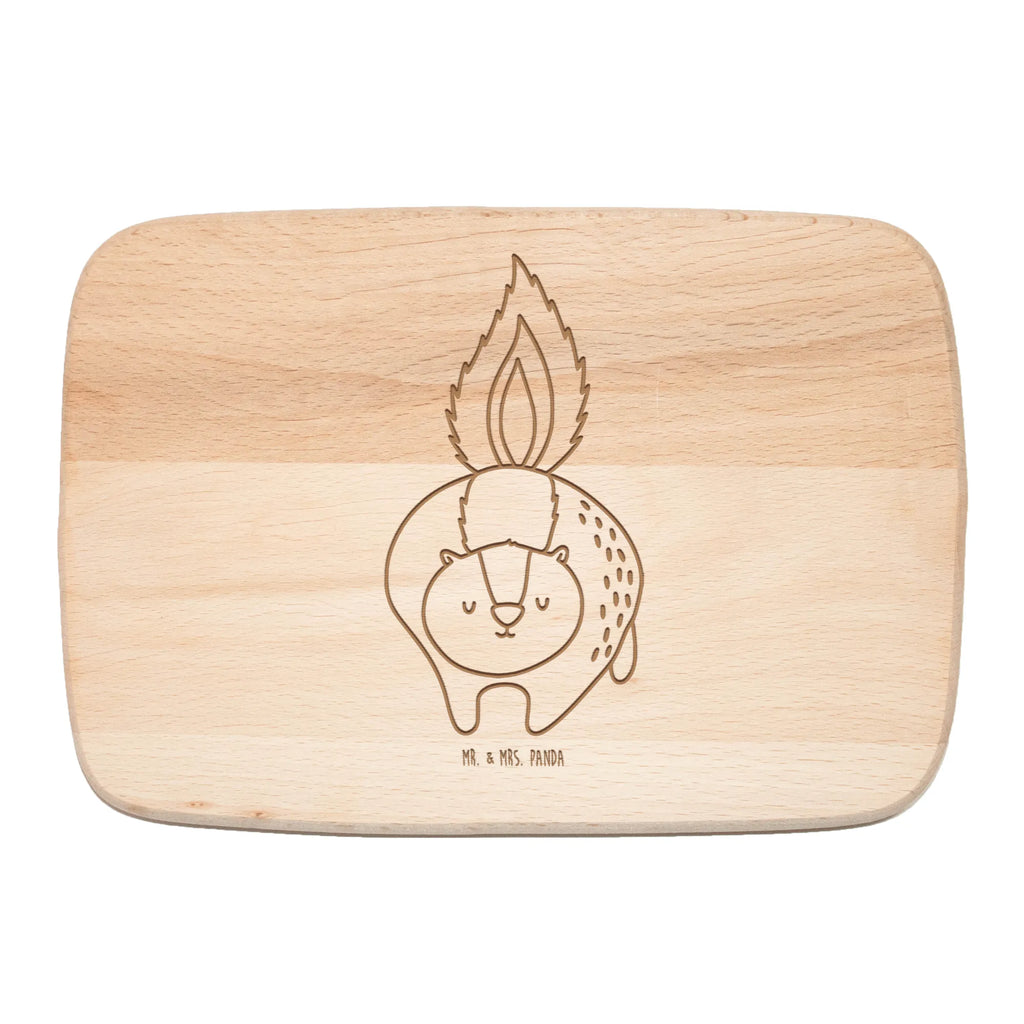 Frühstücksbrett Stinktier Angriff Frühstücksbrett, Schneidebrett, Holzbrett, Küchenbrett, Frühstücksbrettchen, Schneidebrett Holz, Stinktier, Skunk, Raubtier, Drohung, Wildtier, Stinki, wütend, Stinker