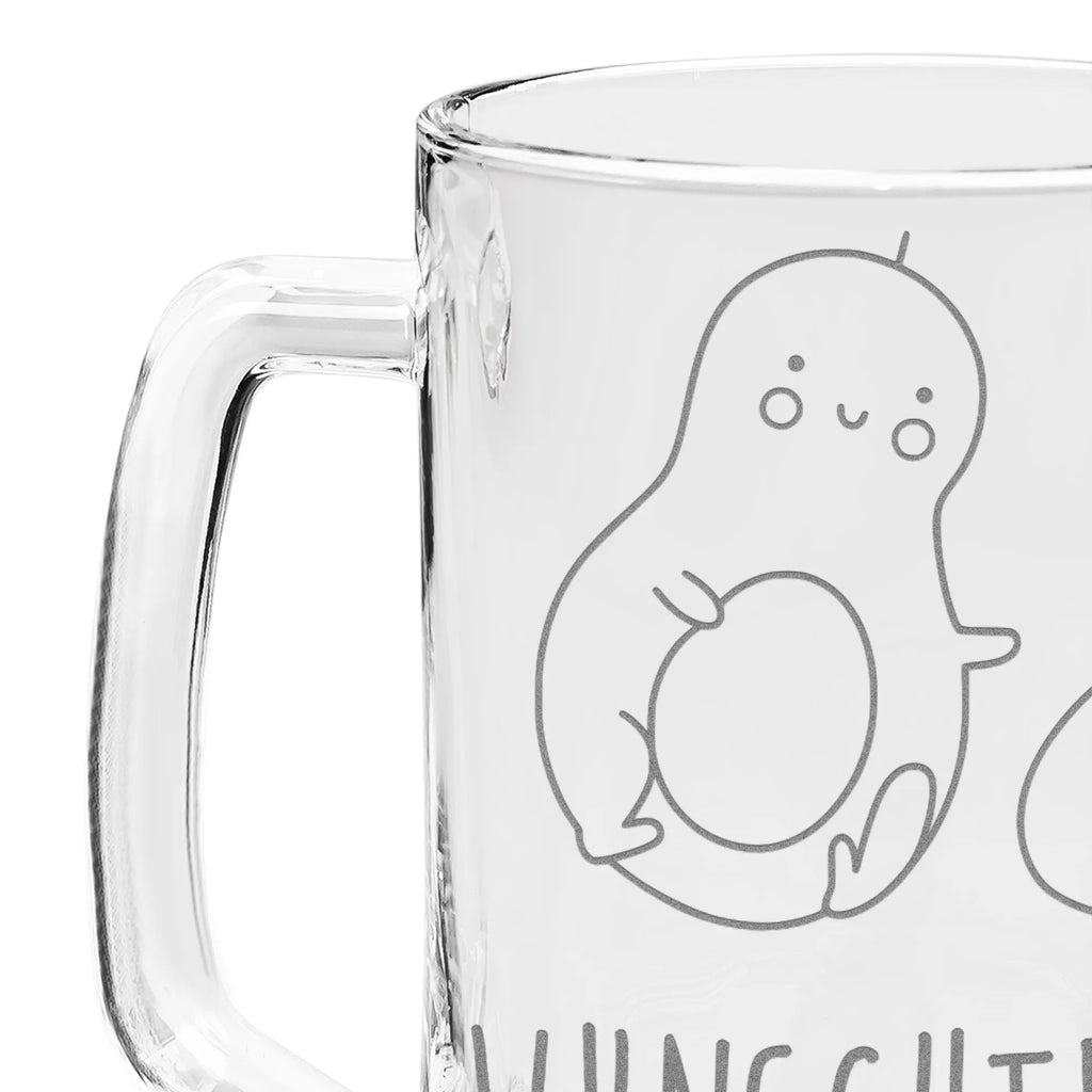 Personalizowany kufel do piwa z grawerem Awokado pestka toczy się Awokado, Warzywa, Wegan, Zdrowy