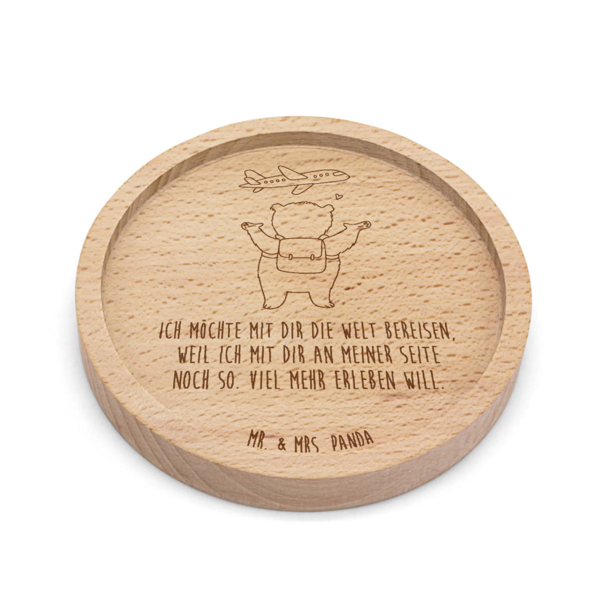 Wooden Coaster bear Airplane Loving, Two, Together, Marriage, Proposal of marriage, Love gift, gift for her, gift for him, anniversary gift, Valentine's Day Gift for Women Love Gift Anniversary Wedding Anniversary Party Favor Gift for Girlfriend Gift for Partner Boyfriend Gift Token of Love for Men for Husband