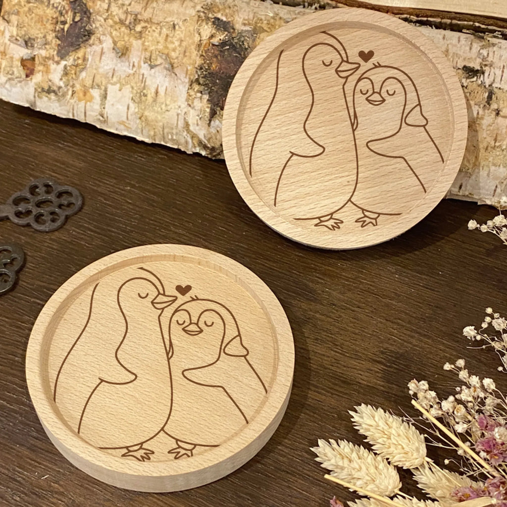 Holz Untersetzer Pinguine Einschlafen Untersetzer graviert, Holz Untersetzer, Gravierte Untersetzer, Untersetzer, Liebe, Partner, Freund, Freundin, Ehemann, Ehefrau, Heiraten, Verlobung, Heiratsantrag, Liebesgeschenk, Jahrestag, Hocheitstag, Mitbringsel, Hochzeitstag, Geschenk für Frauen, Geschenk für Partner, für Ehemann, Geschenk für Freundin, für Männer, Liebesbeweis, Valentinstag