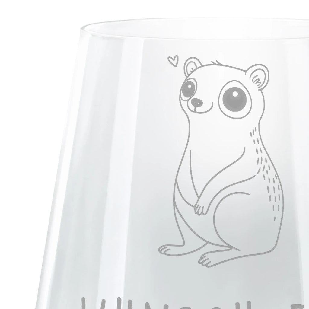 Personalized Engraved Lantern Slow loris Happy small animals, cute, funny, cute animal motives, hand drawn, small world, funny sayings, good mood, happy, gifts, gift ideas, special gifts, animal lover, card