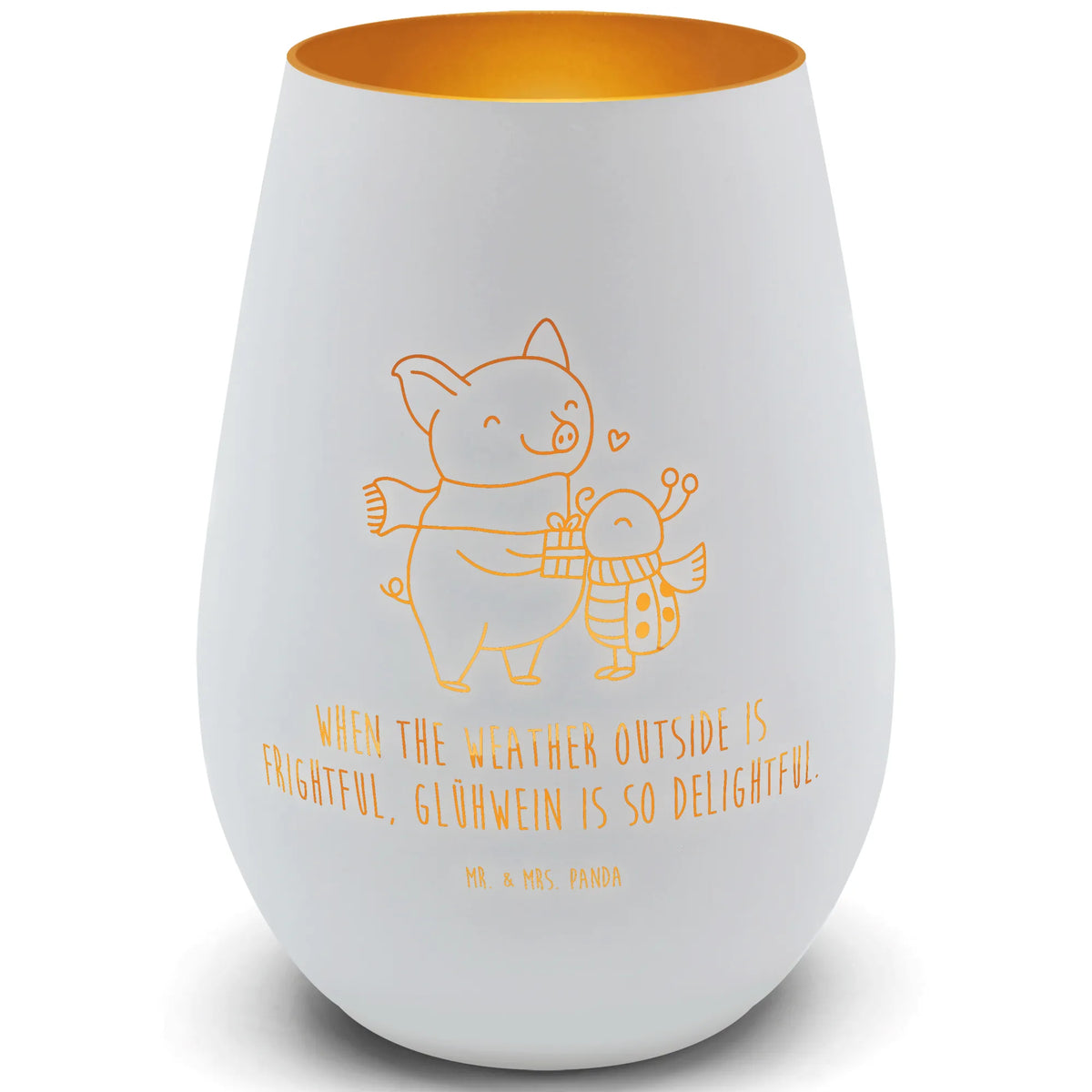 Gold Lantern Glow Pig Snuggle Winter, Christmas, Christmas time, snow