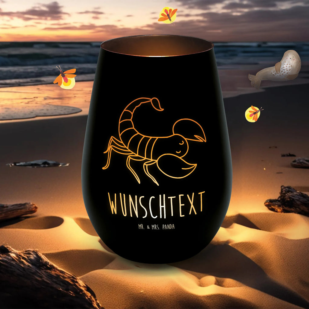 Złoty świecznik spersonalizowany znak zodiaku Skorpion Znak zodiaku, gwiazdozbiór, horoskop, astrologia, ascendent