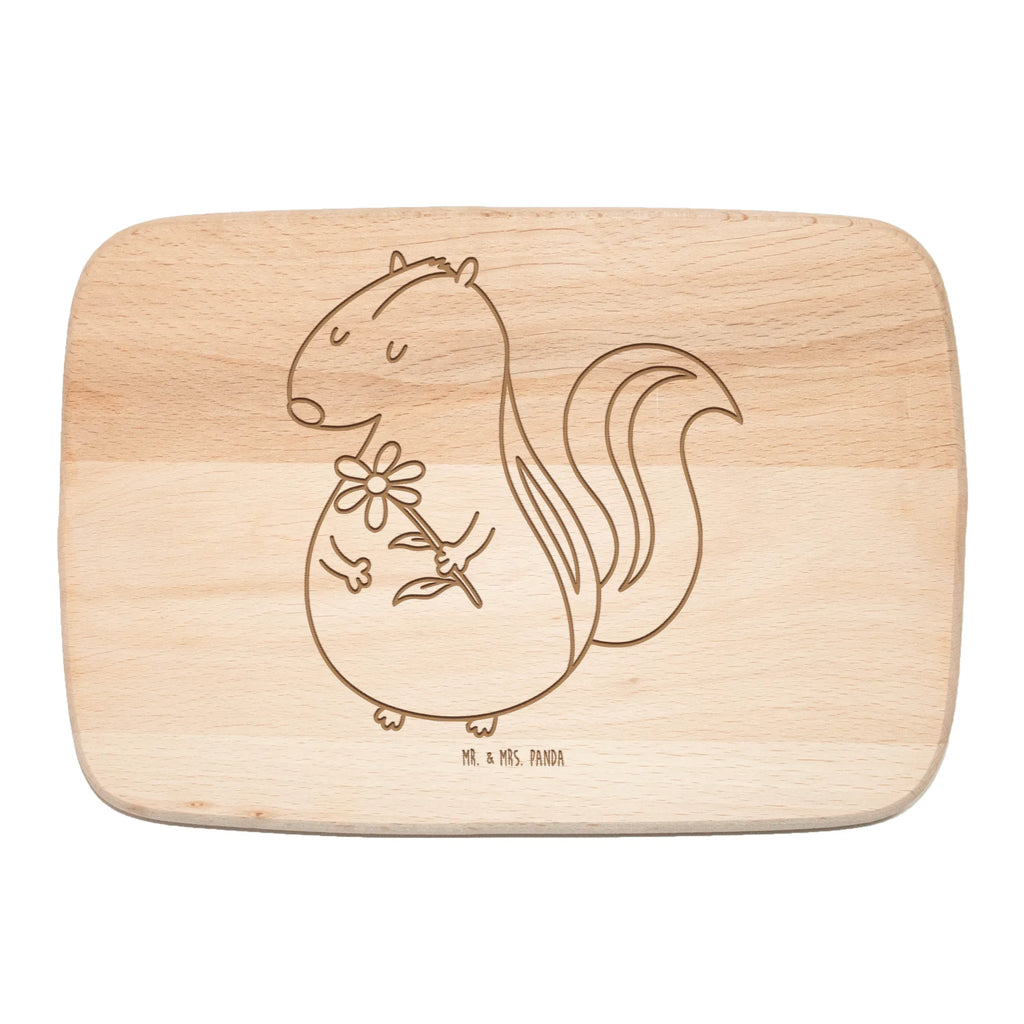 Küchenbrett Stinktier Blume Frühstücksbrett, Schneidebrett Holz, Frühstücksbrettchen, Küchenbrett, Holzbrett, Schneidebrett, Stinktier, Skunk, Dreams, Stinker, Tagträumer, verträumt, Träume, Stinki, Wildtier, Raubtier