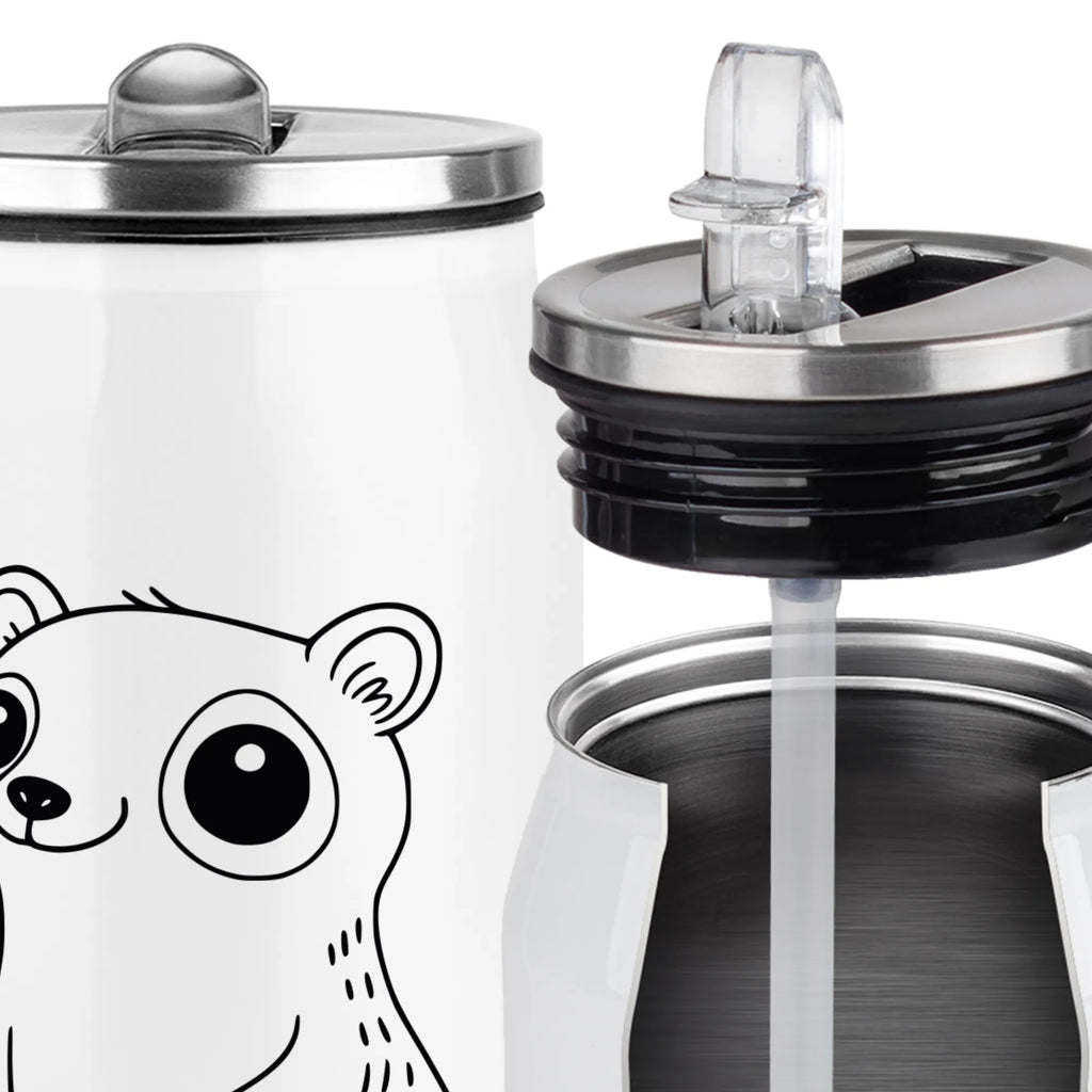 Personalized Beverage Cans Drinking Bottle Slow loris Happy small animals, cute, funny, cute animal motives, hand drawn, small world, funny sayings, good mood, happy, gifts, gift ideas, special gifts, animal lover, card