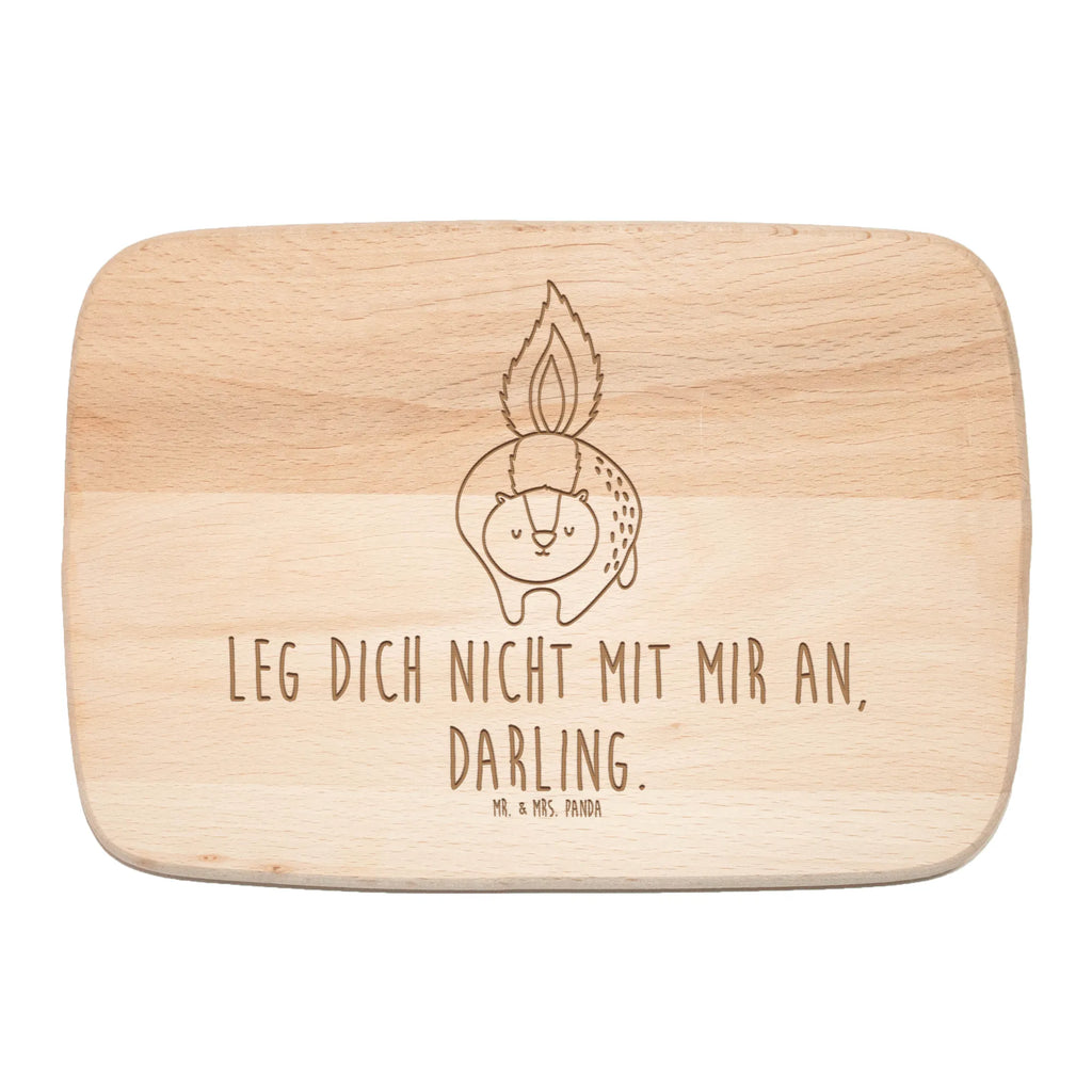 Frühstücksbrett Stinktier Angriff Frühstücksbrett, Schneidebrett, Holzbrett, Küchenbrett, Frühstücksbrettchen, Schneidebrett Holz, Stinktier, Skunk, Raubtier, Drohung, Wildtier, Stinki, wütend, Stinker