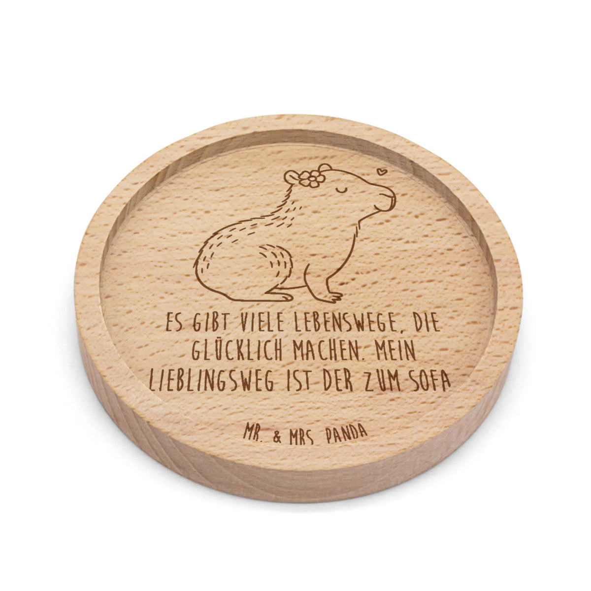 Wooden Coaster Capybara flower card, gift ideas, gifts, small animals, cute, cute animal motives, hand drawn, funny sayings, good mood, special gifts, animal lover