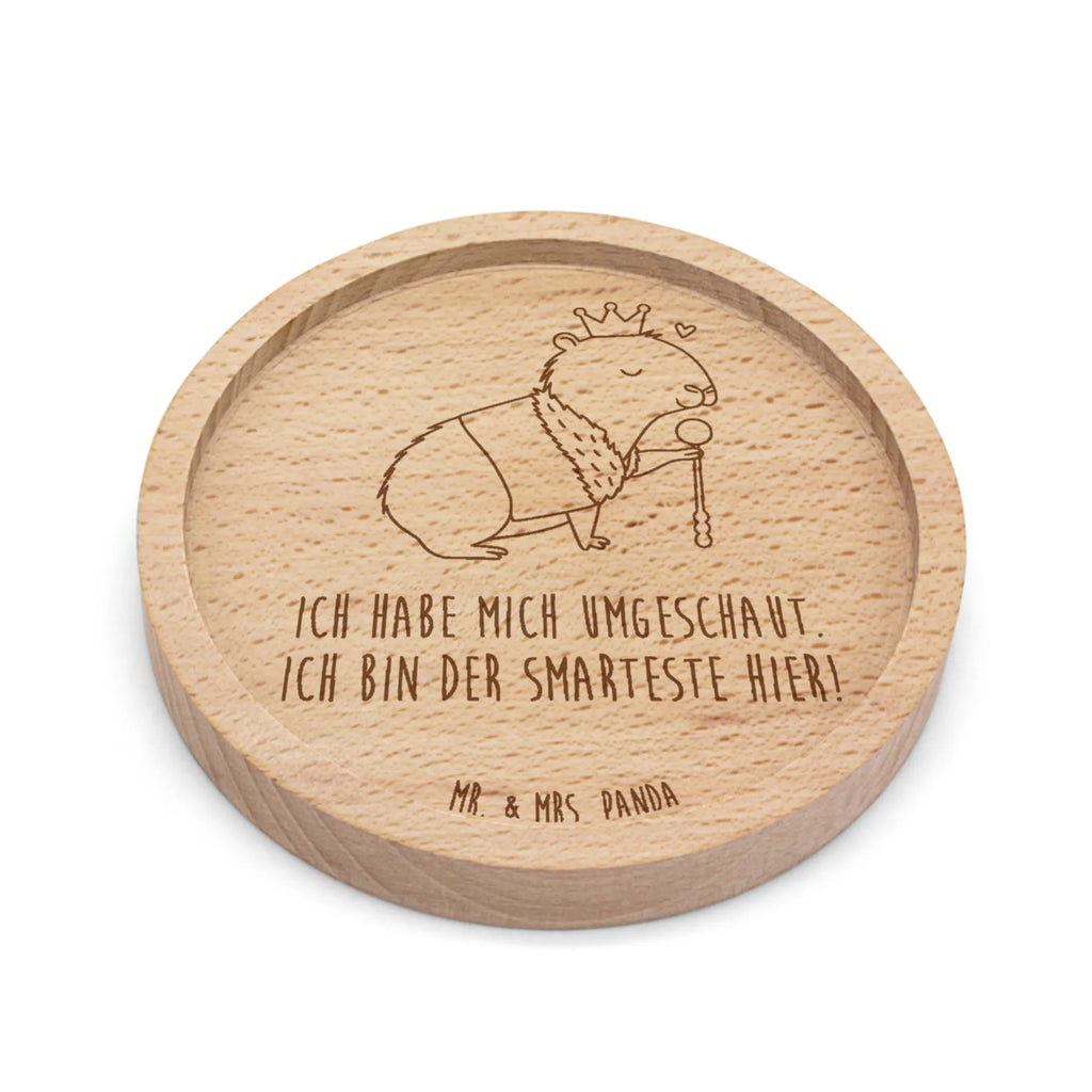Holz Untersetzer Capybara König Holz Untersetzer, Untersetzer graviert, Gravierte Untersetzer, Untersetzer, Tiermotive, Gute Laune, lustige Sprüche, Tiere, König, Capybara
